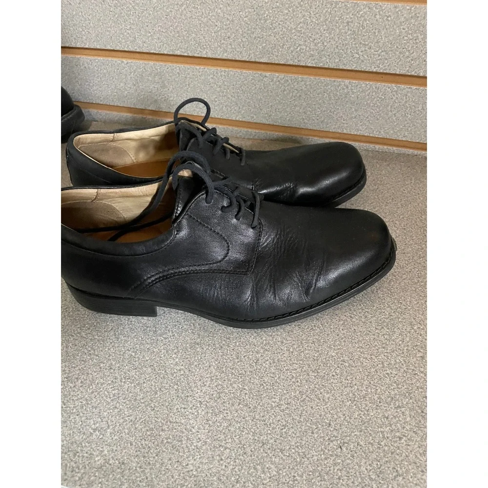 Johnston & Murphy Mens‎ Dress Shoes Oxfords Black Leather Lace Up Comfort 9.5M